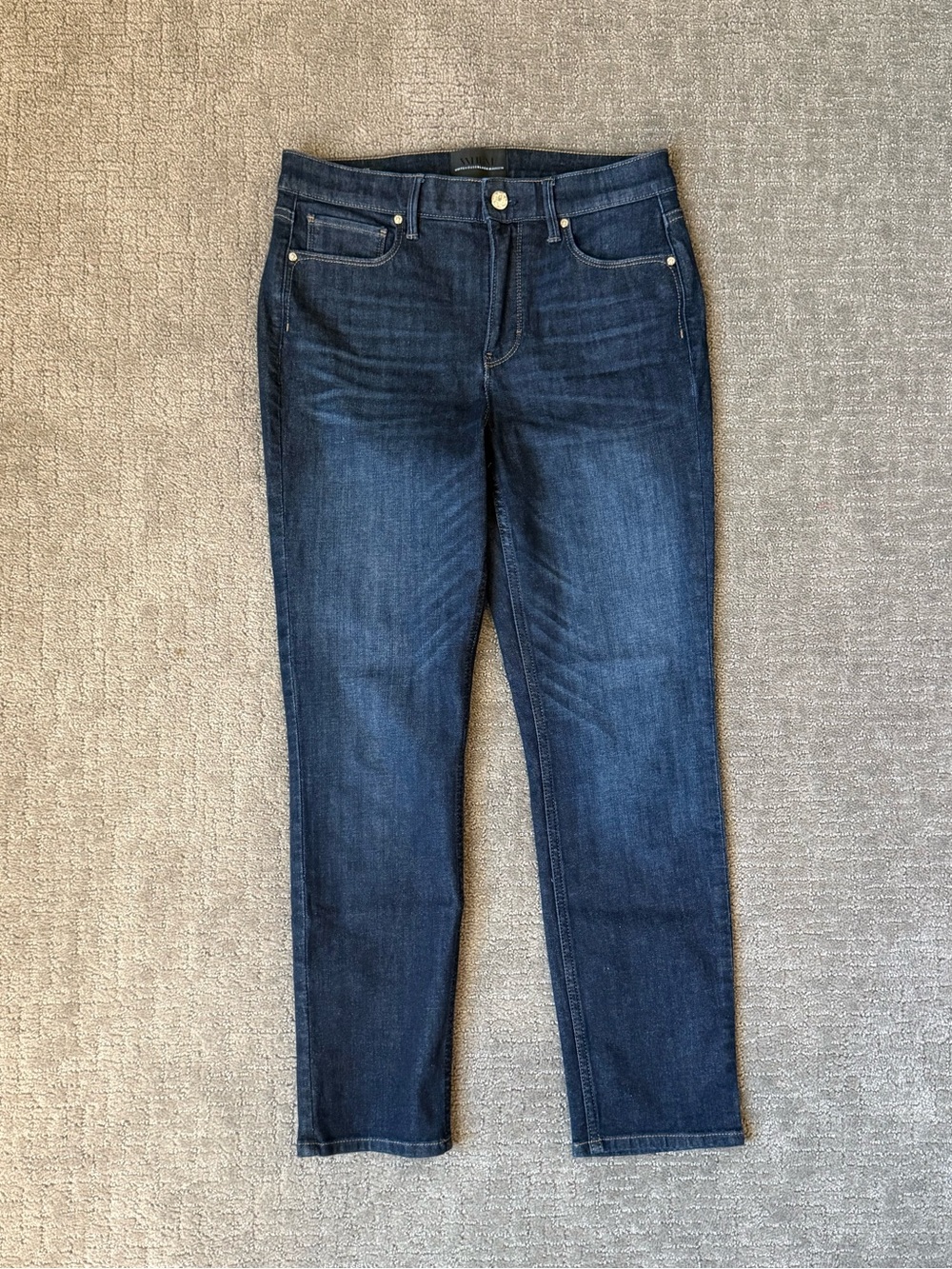 EUC WHBM Dark Wash Straight Leg Jeans, Size 6 Short